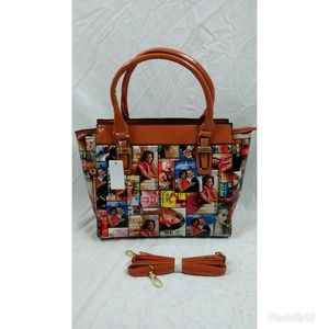 Michelle Obama Magazine Cover Style Tan Handbag